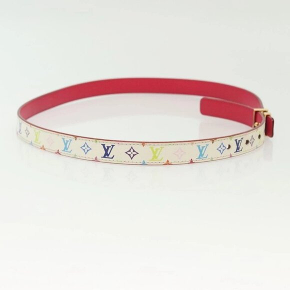 LOUIS VUITTON Multicolor Ceinture LV Printed Initials Belt 38.2"" LV Auth 139055 - Picture 4 of 10